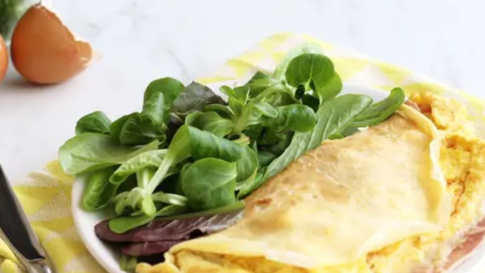 Crêpe omelette au jambon