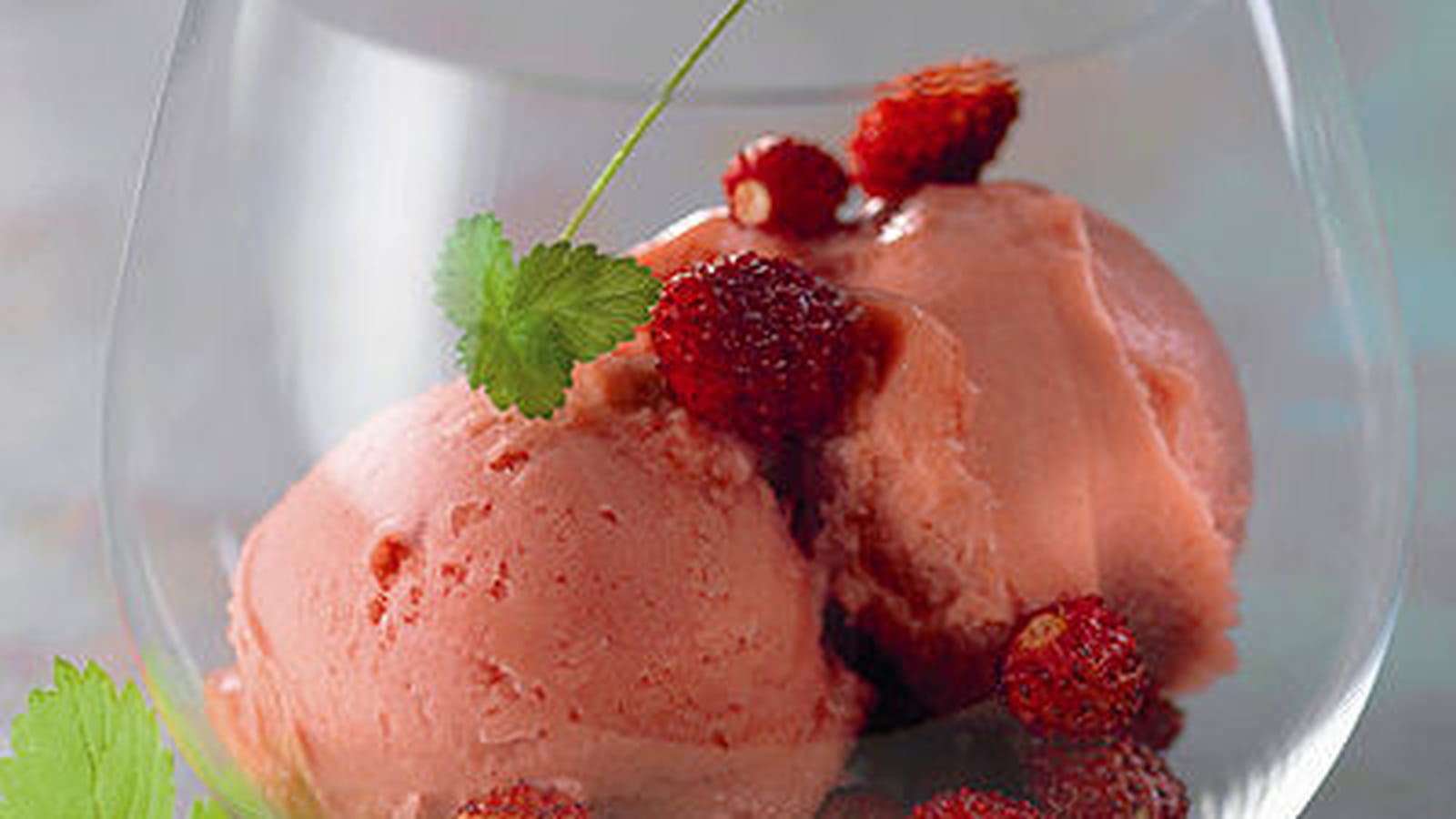 Sorbet à la fraise des bois