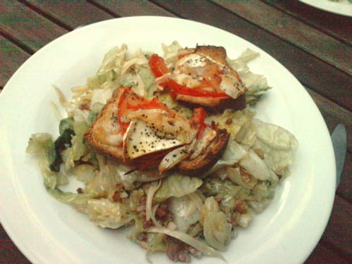 Salade de chèvre chaud et lardons