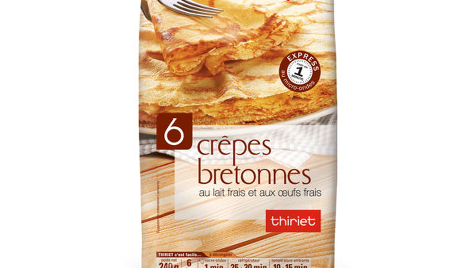 6 crêpes bretonnes à garnir de Thiriet