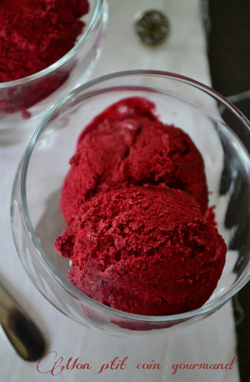 Glace au cassis sans sorbetière