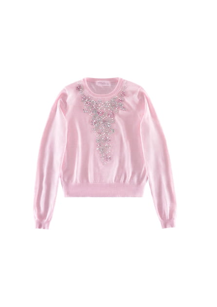 Sweat bijou rose collection Giambattista Valli x H&M hiver