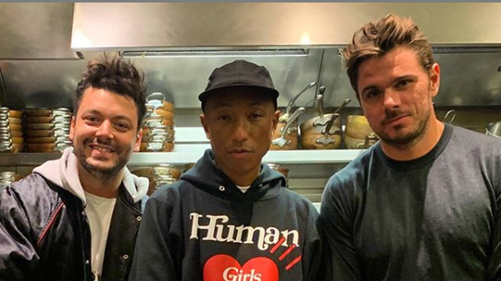 Kev Adams, Pharell Williams et Stan Wawrinka