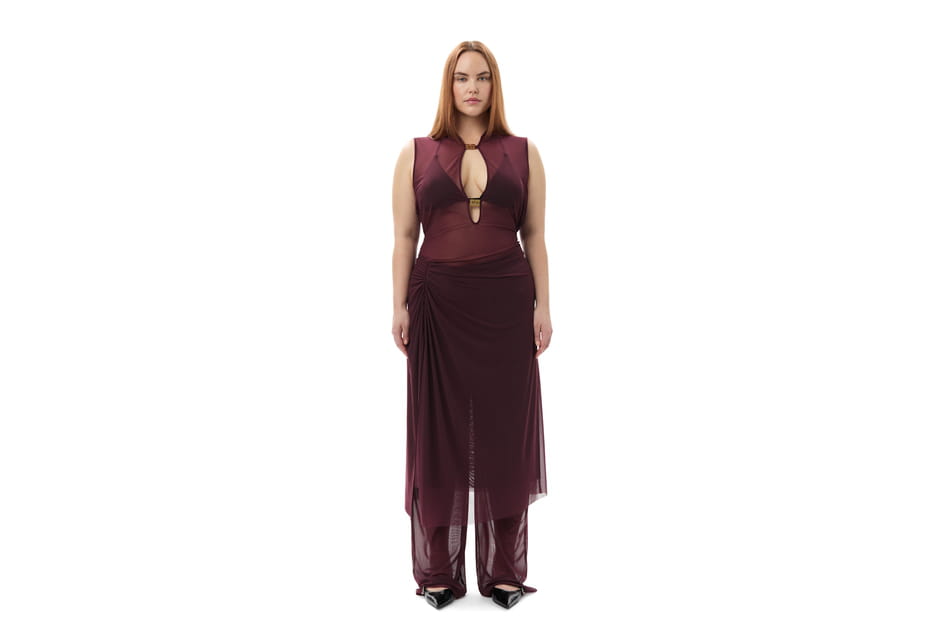 Robe en mesh Ganni x Paloma Elsesser