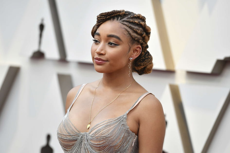 Le chignon tress&eacute; d'Amandla Stenberg