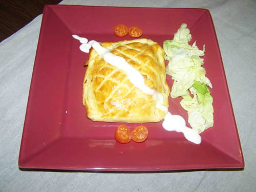 Feuilleté de saumon aux poireaux