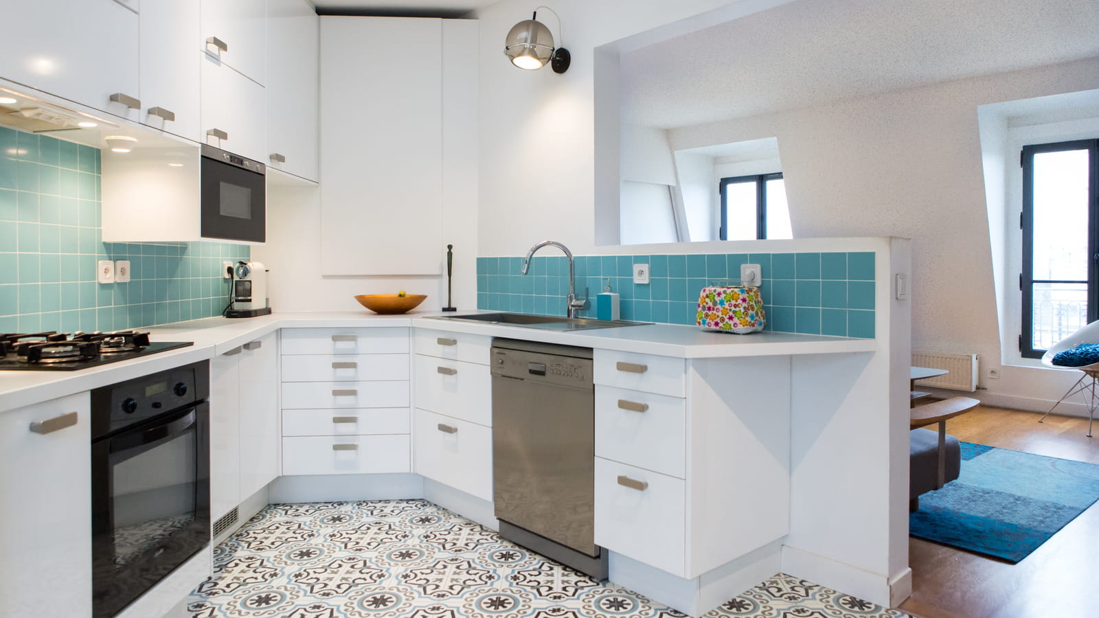 Cuisine centrale blanche