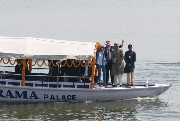 Brigitte Macron sur le Gange