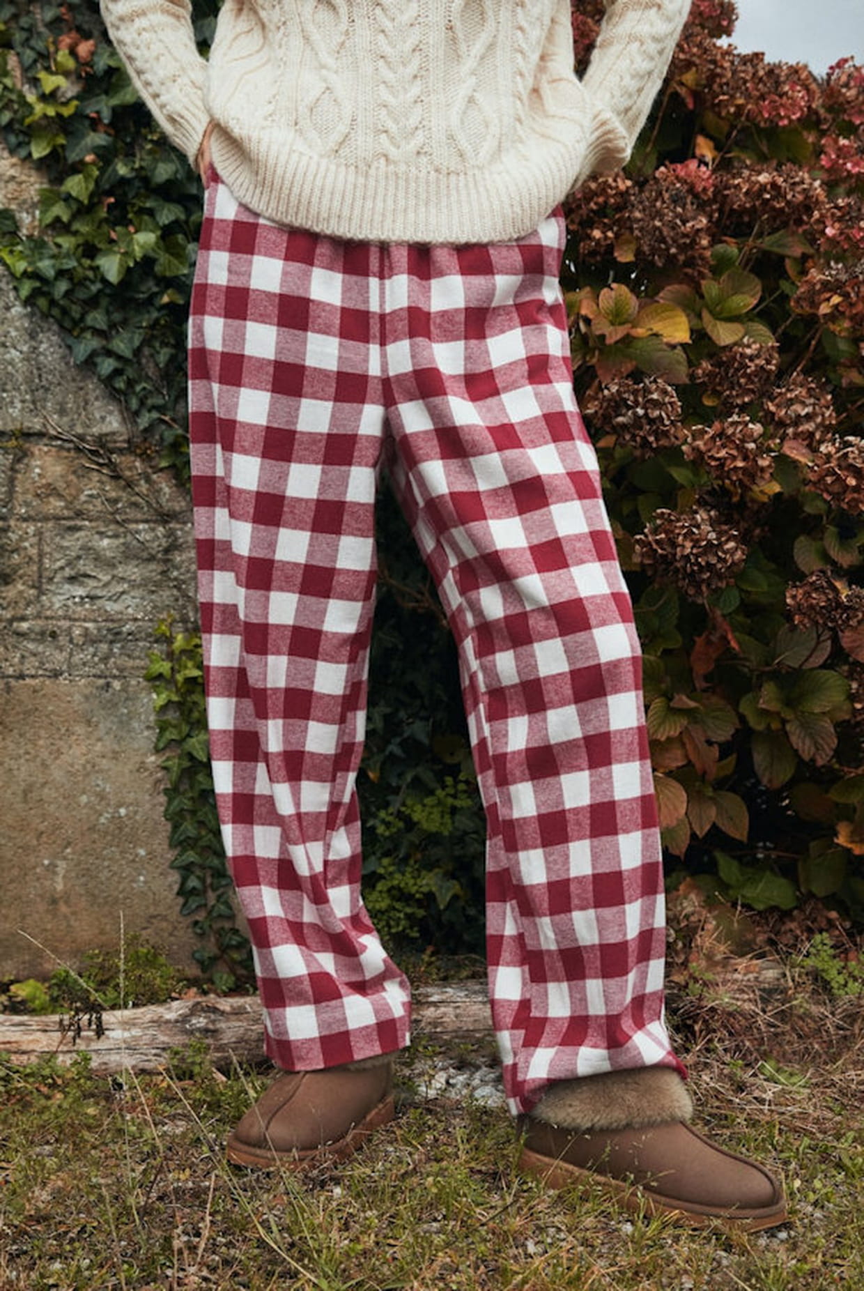 Pyjama Femme Grande Taille - Pantalon En Flanelle Douce Et Chaude - Taille élastique - Pour Noël Et L'hiver