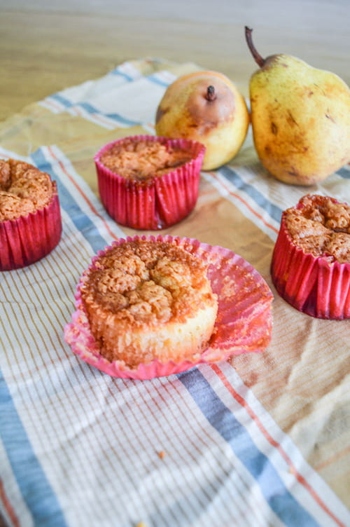 Muffins aux poires et caramel au beurre salé