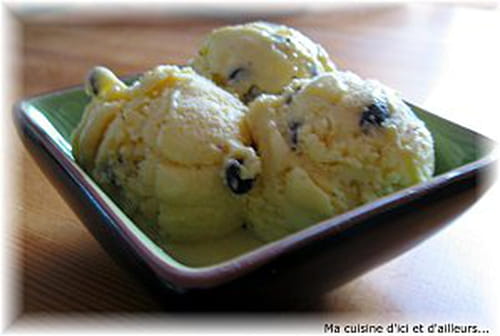 Glace vanille, coco, choco maison