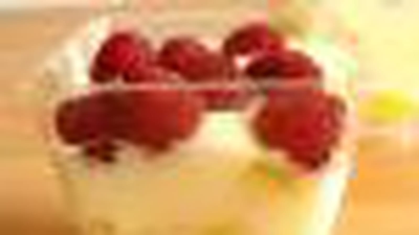 Verrine light aux framboises et à l'ananas
