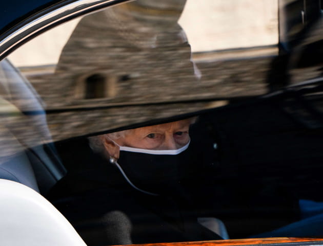 Elizabeth II, aux obs&egrave;ques du prince Philip