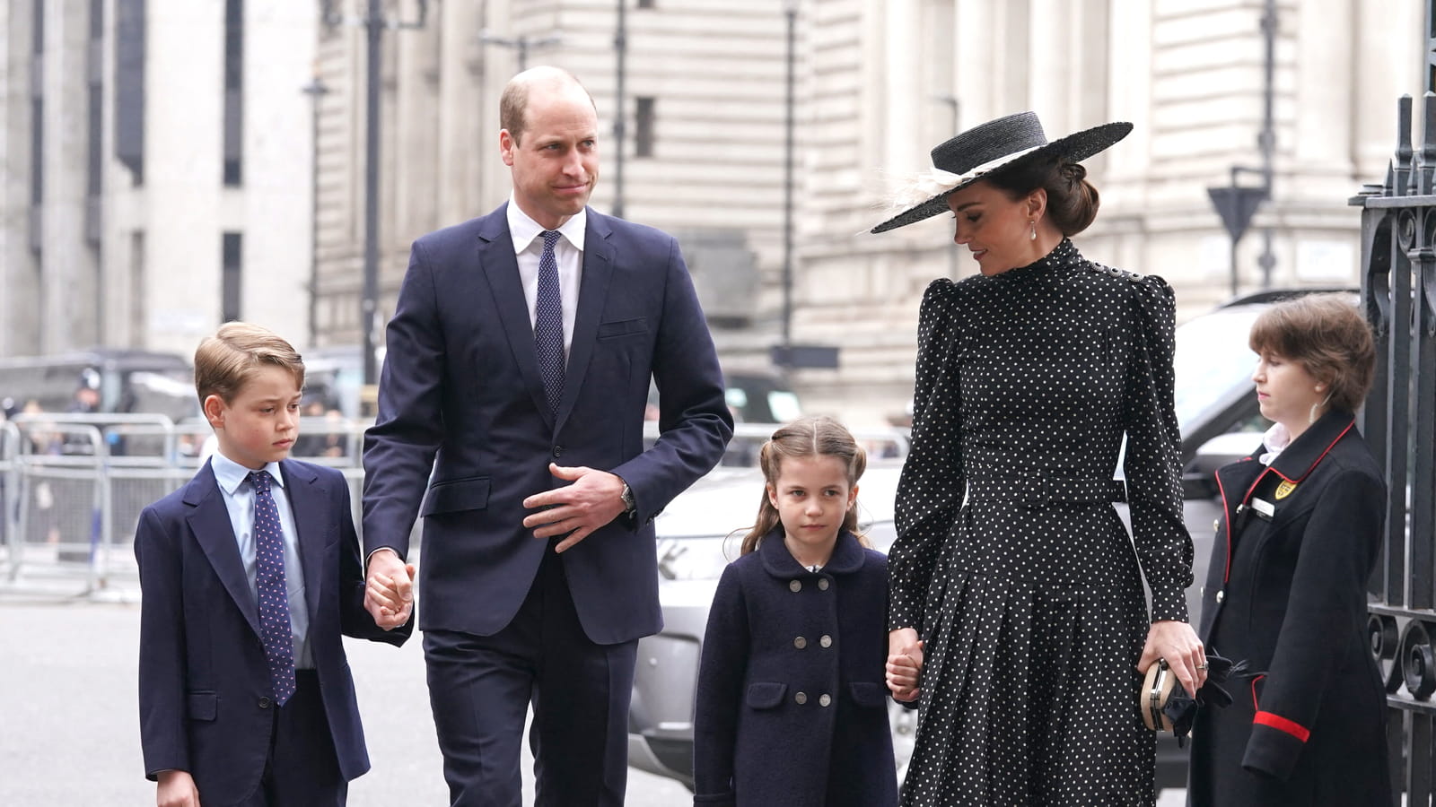 Prince George, prince William, princesse Charlotte et Kate Middleton