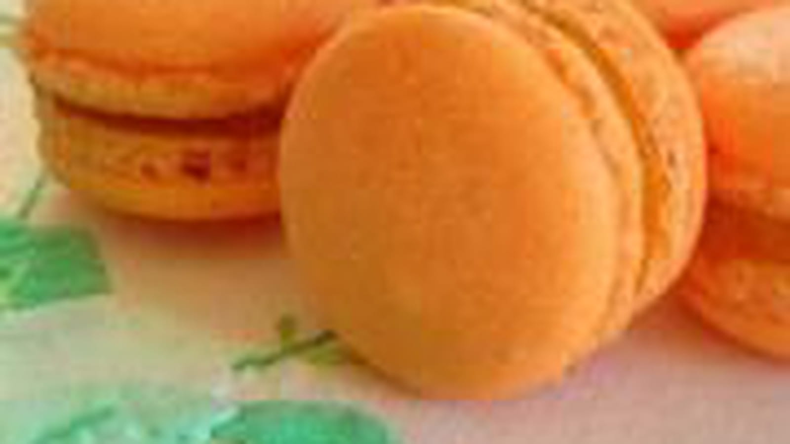 Macarons mangue et gingembre
