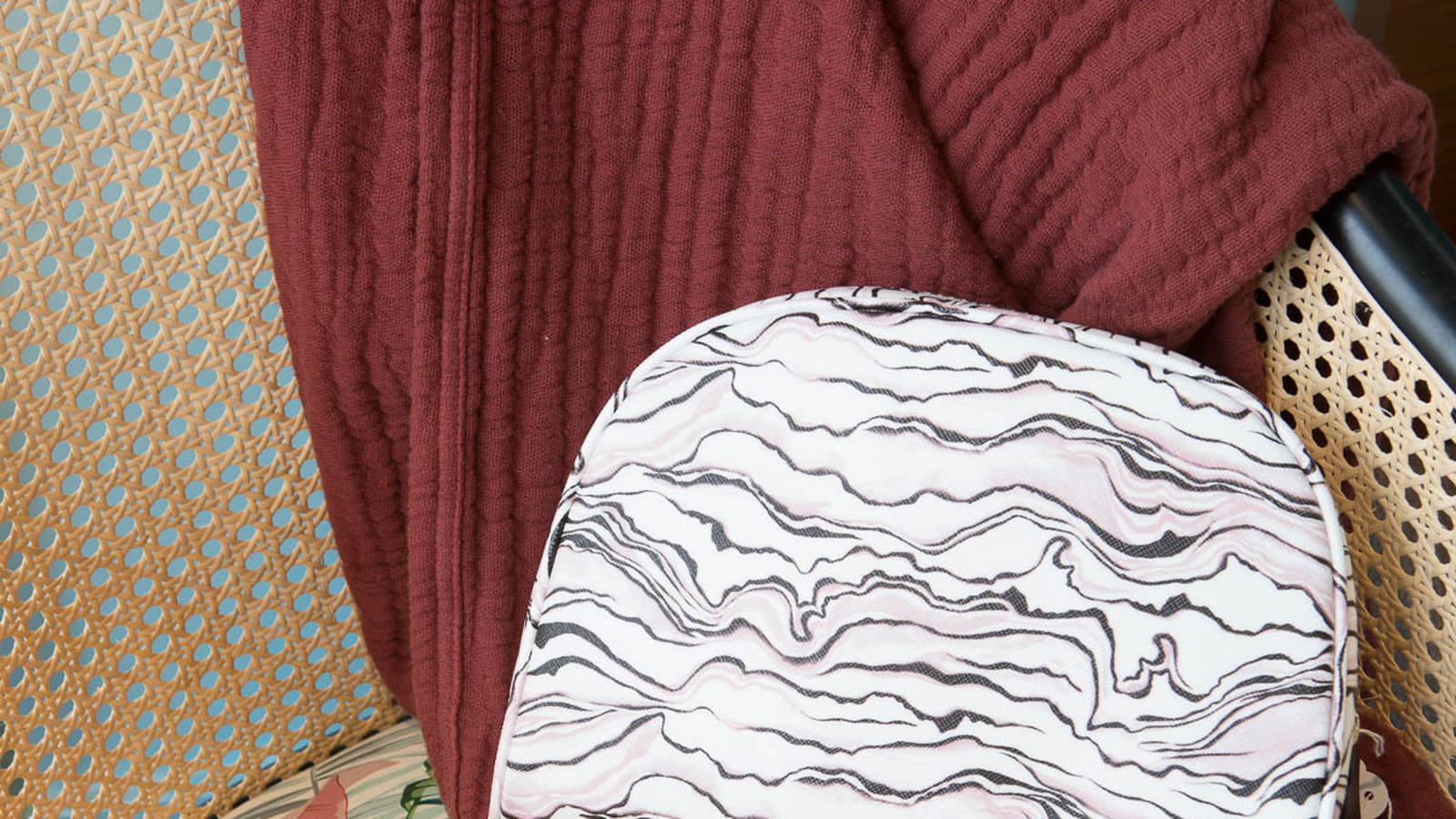 Coussin à motif palmier