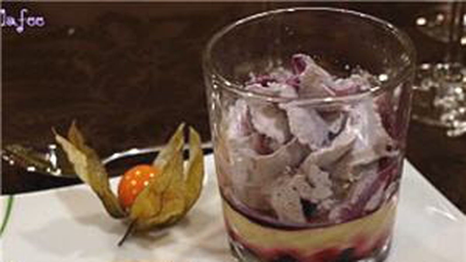 Verrine citron myrtilles et son nuage anisé
