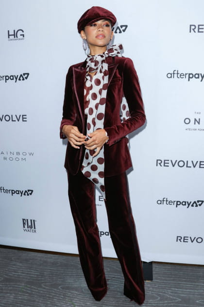 FLOP&nbsp;: Zendaya en costume velours et b&eacute;ret