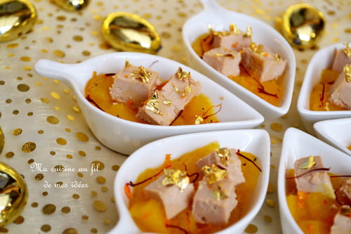 Foie gras et chutney de mangue au jus de clémentine