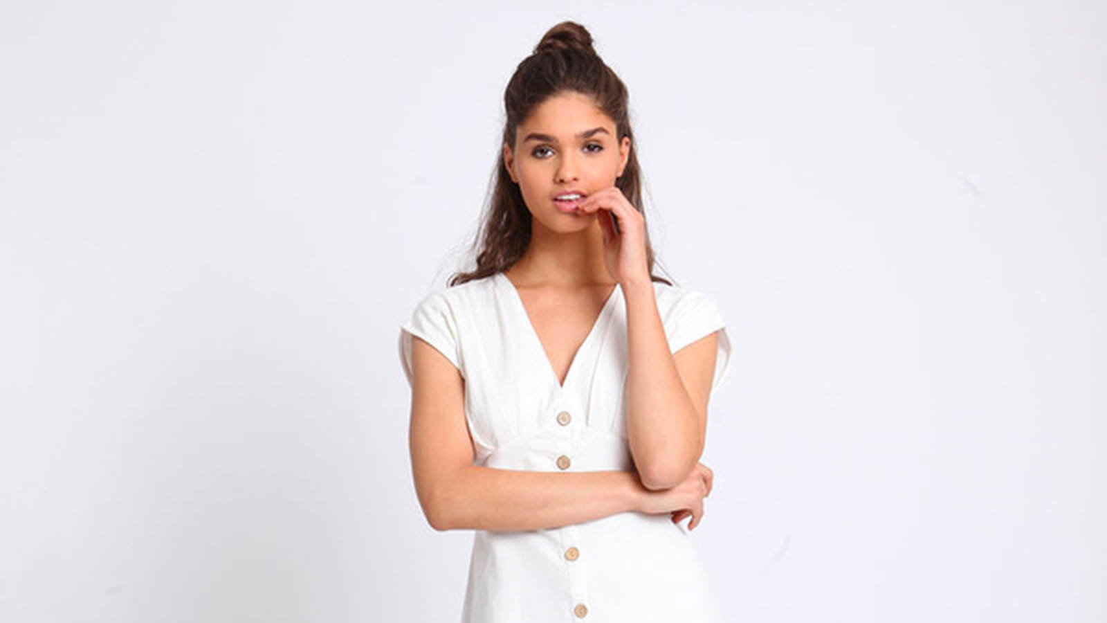 Robe blanche Pimkie 