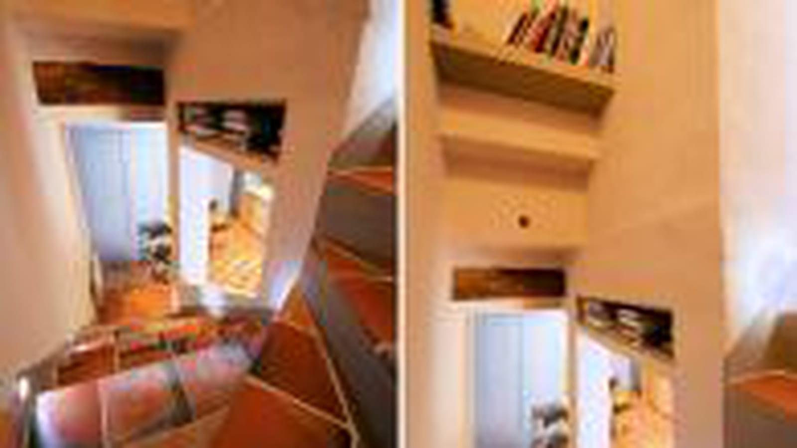 Niches dans l'escalier