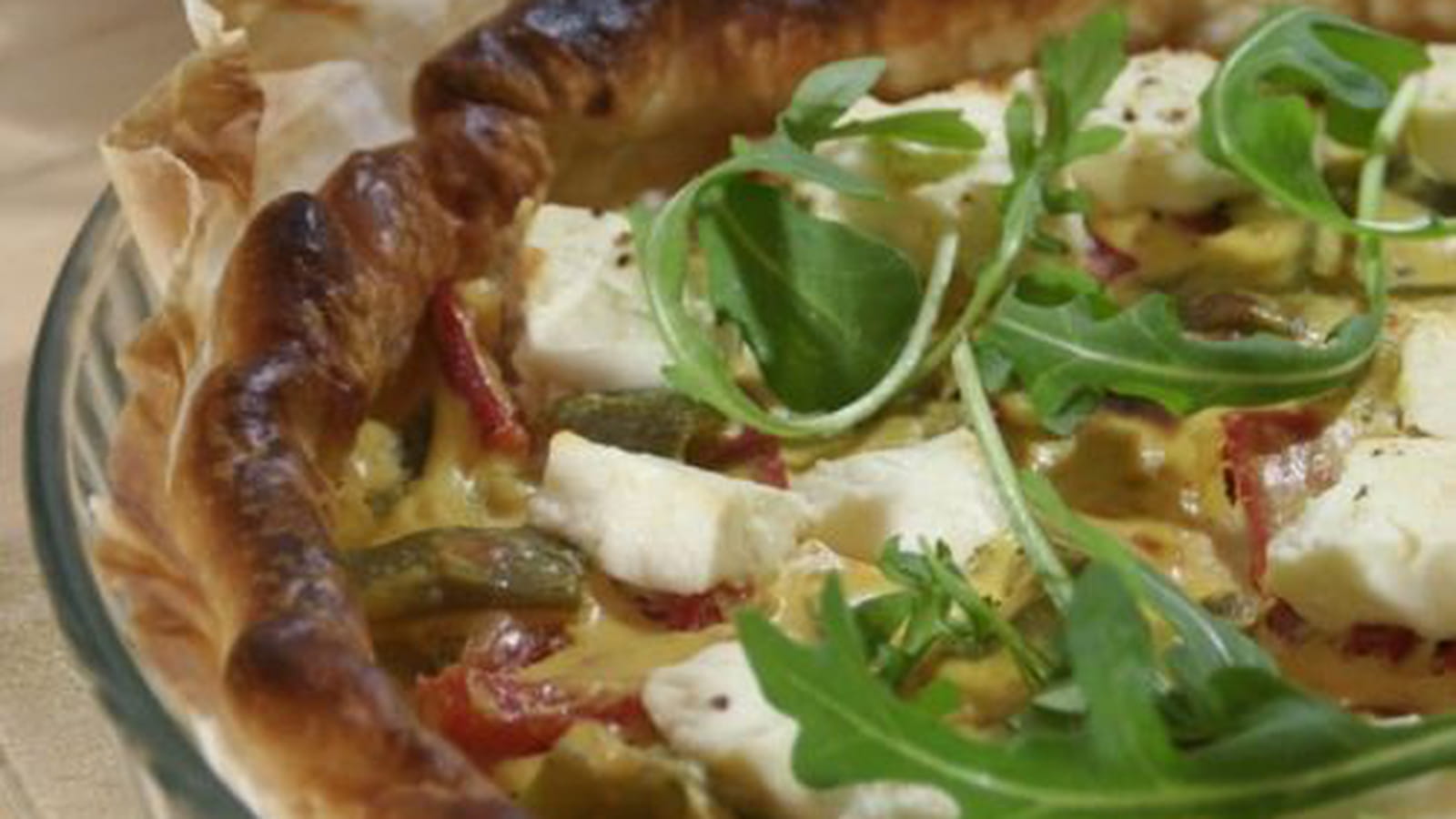 Tarte aux poivrons et feta