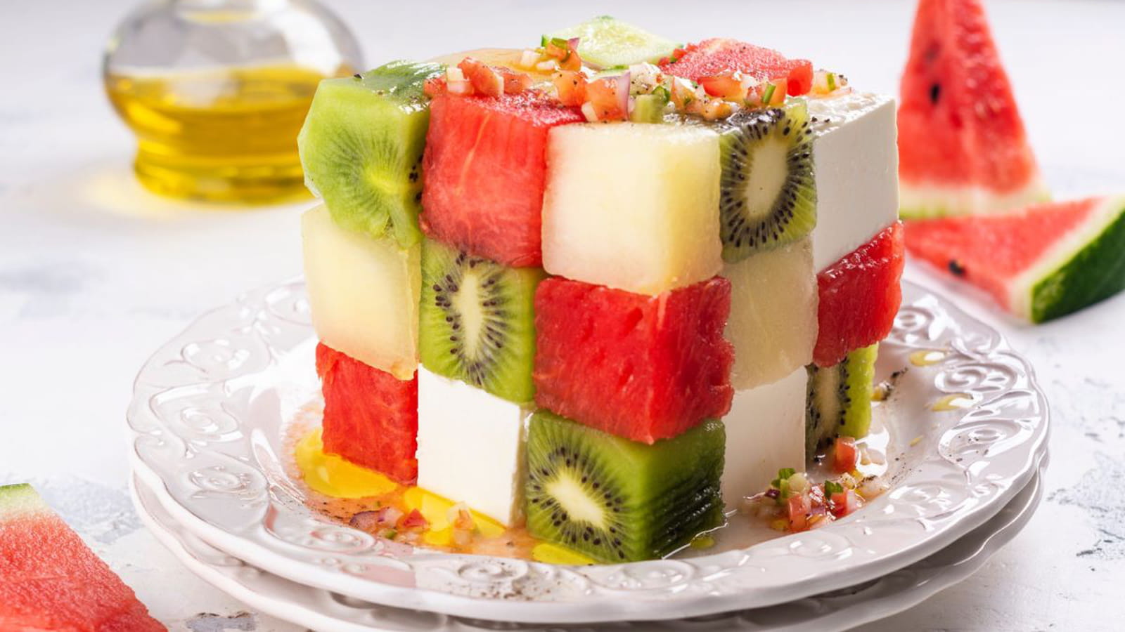 Salade Rubik's cube