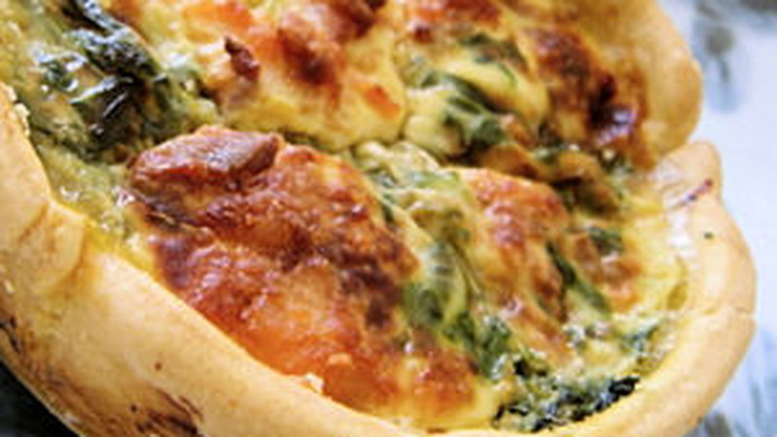 Quiche aux épinards et au saumon fumé 