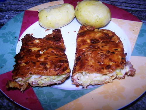 Crêpes aux poireaux
