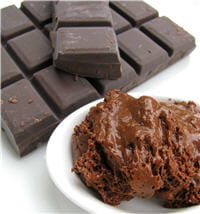 changement de texture entre la tablette de chocolat et la mousse.