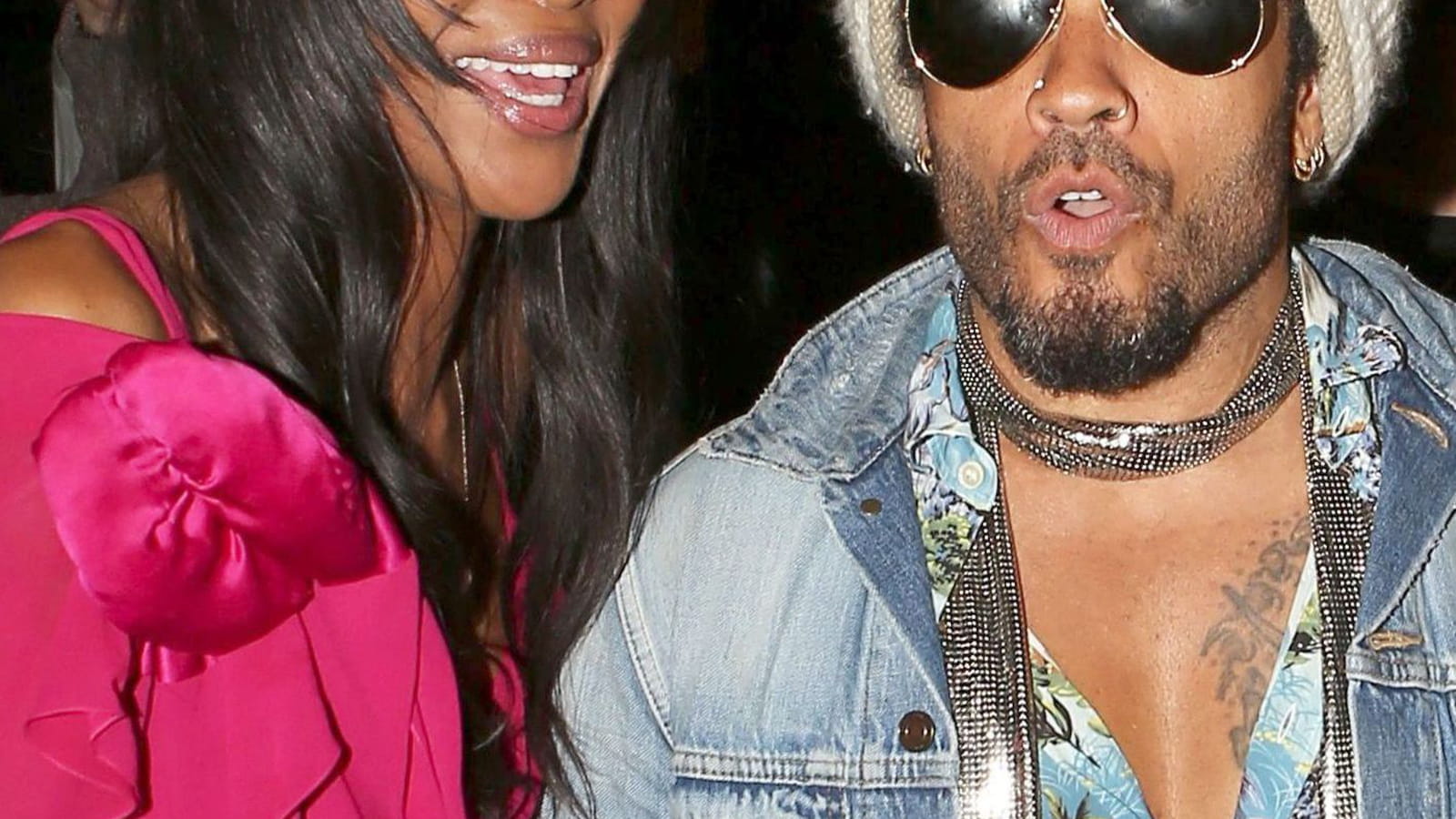 Naomi Campbell et Lenny Kravitz