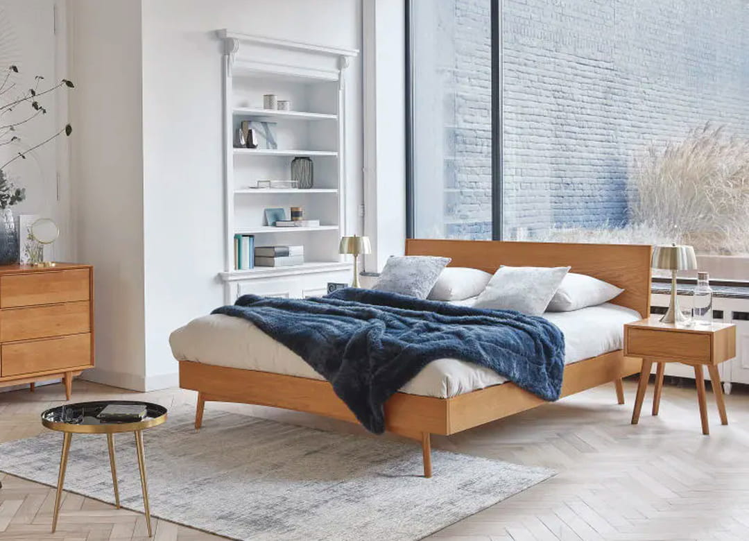 Lit Design Moderne En Bois Avec T te De Lit