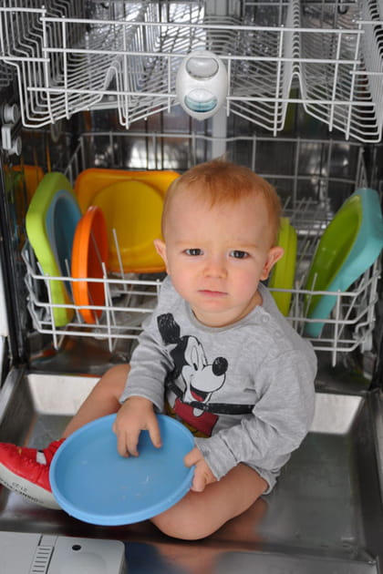 Les assiettes à la machine...