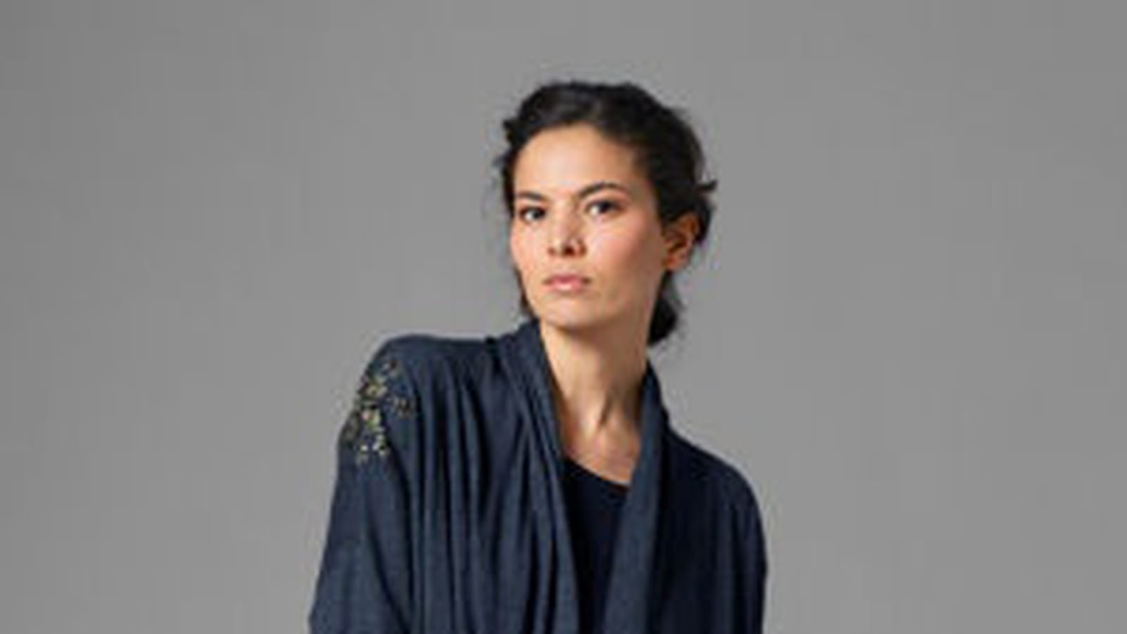 Cardigan "Boa" gris chiné de DDP