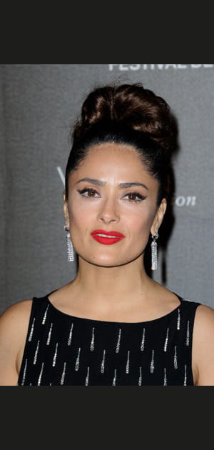 Le chignon extravagant de Salma Hayek
