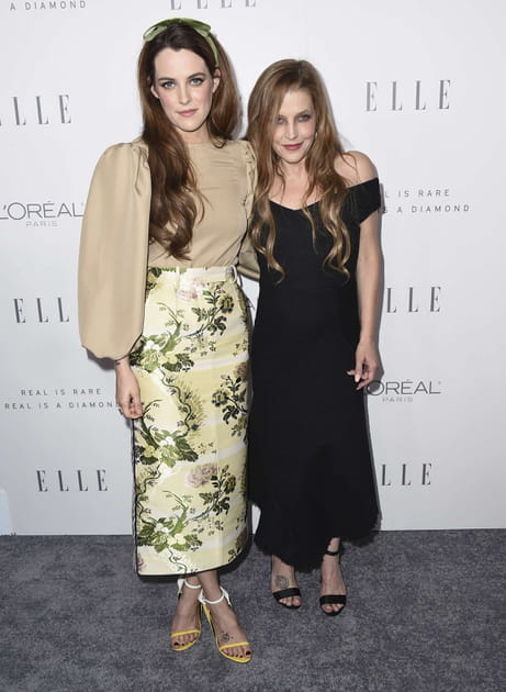 Lisa Marie Presley en robe noire