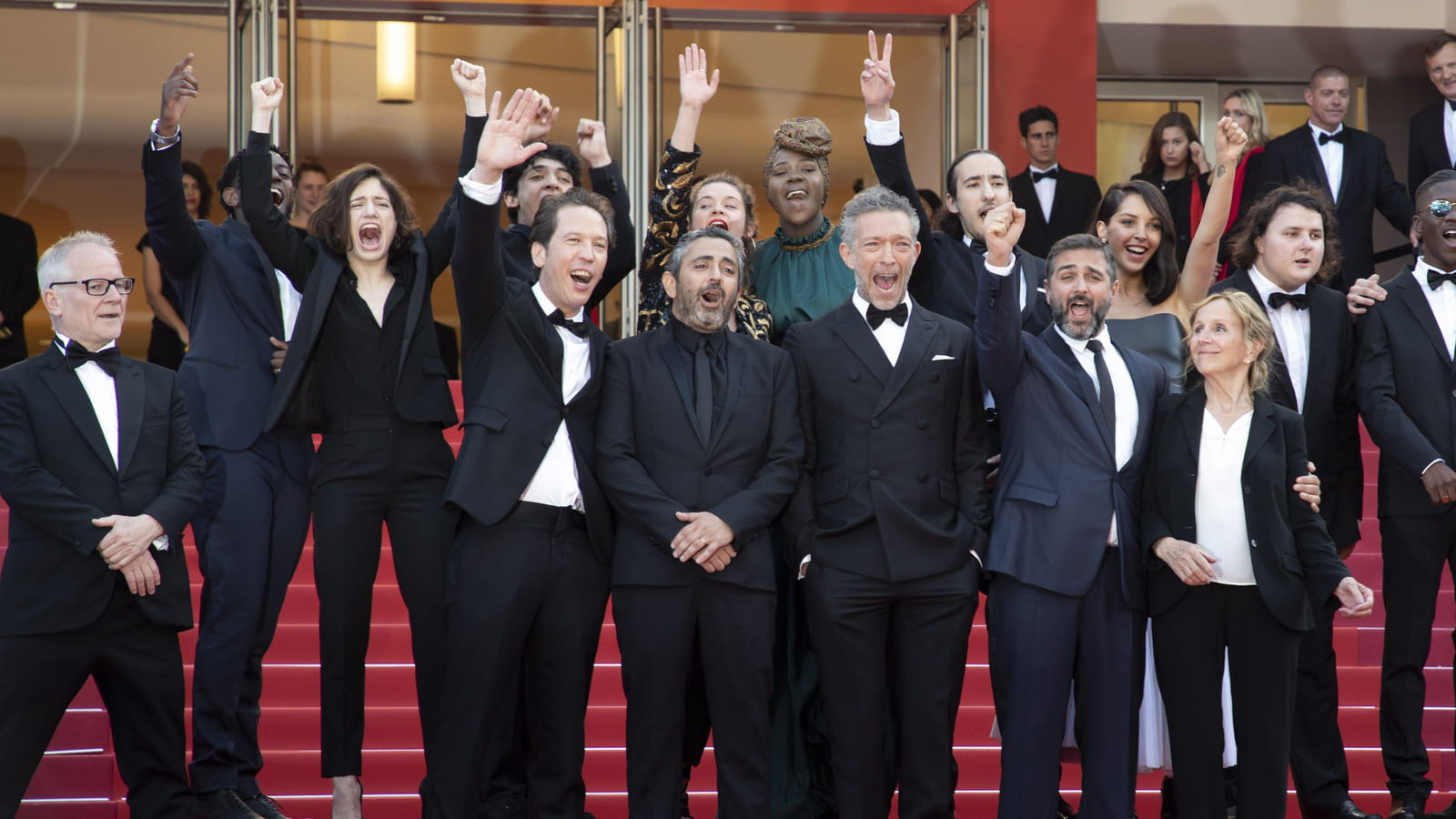 Thierry Frémaux, Reda Kateb, Eric Toledano, Vincent Cassel, Olivier Nakache