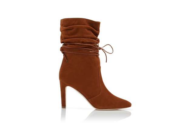 Bottines en daim marron