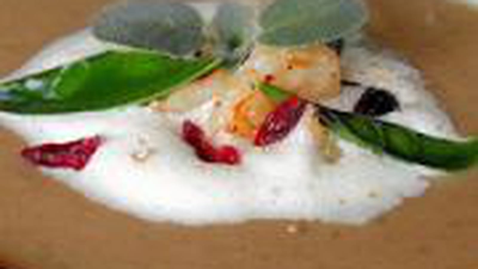 Velouté châtaignes, cranberries