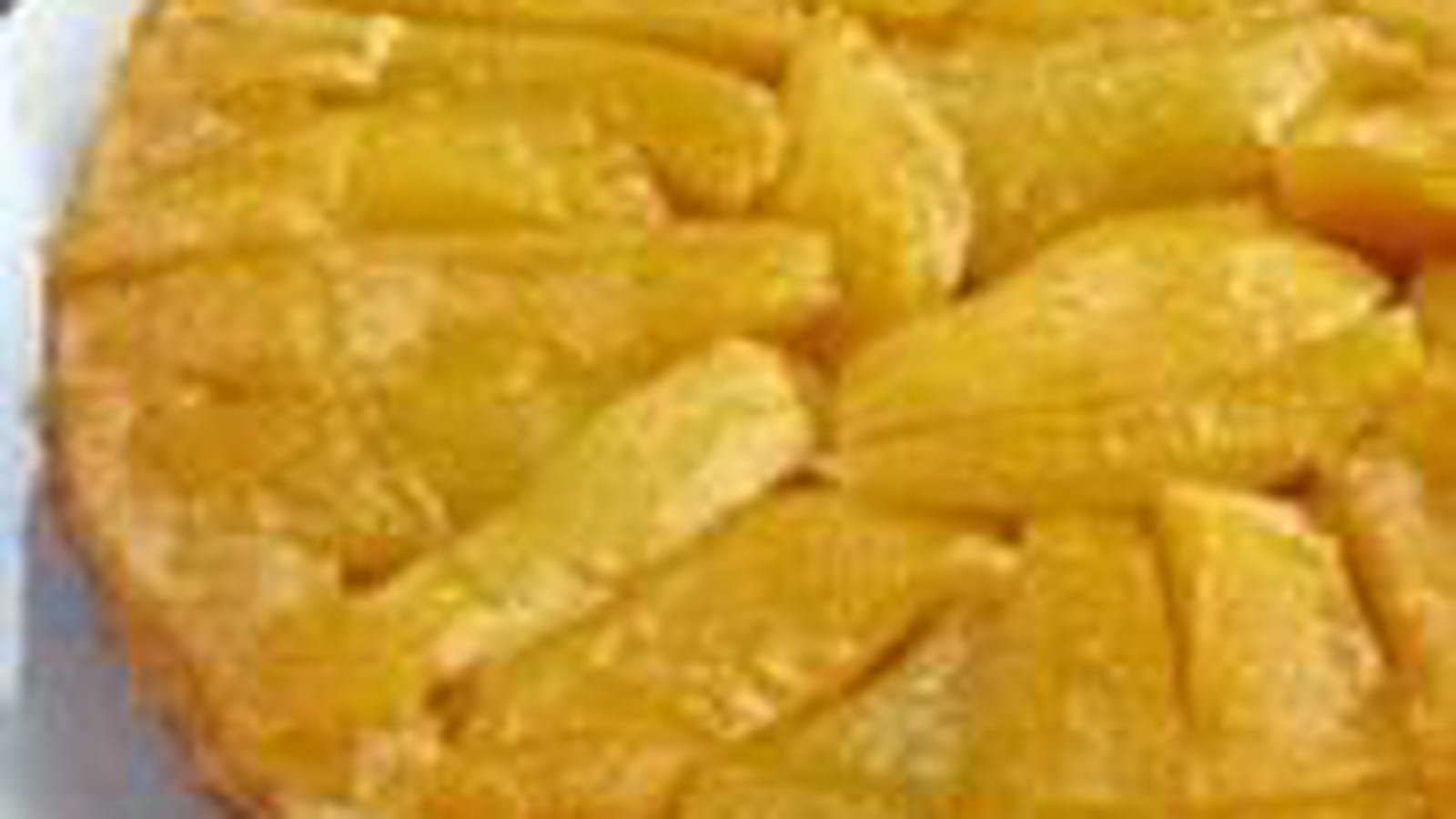 Tarte renversée aux mangues