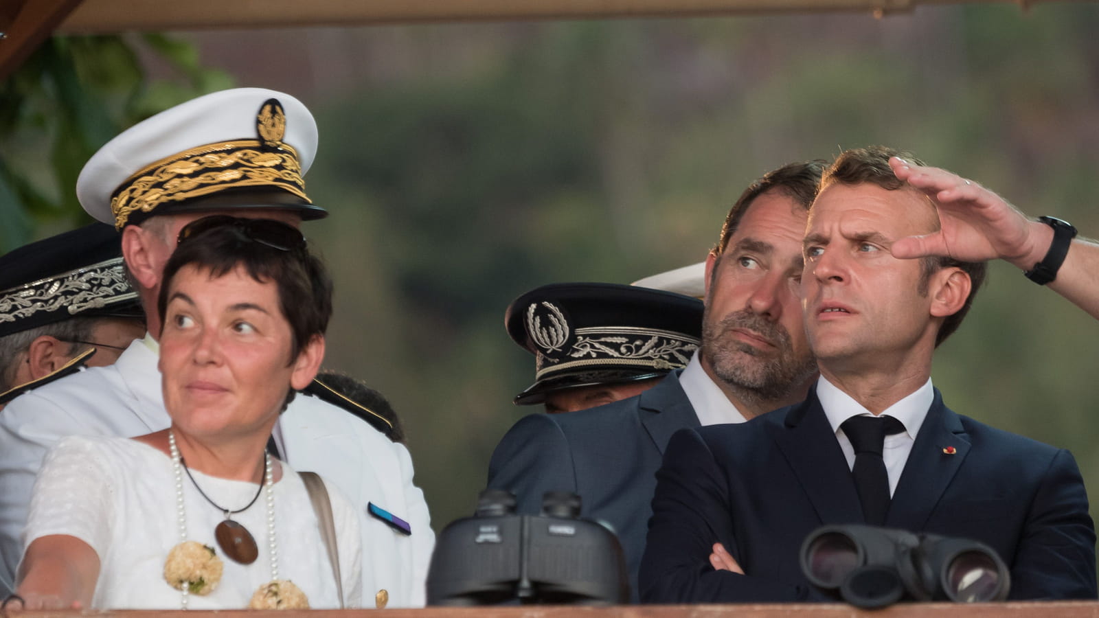 Annick Girardin, Christophe Castaner et Emanuel Macron