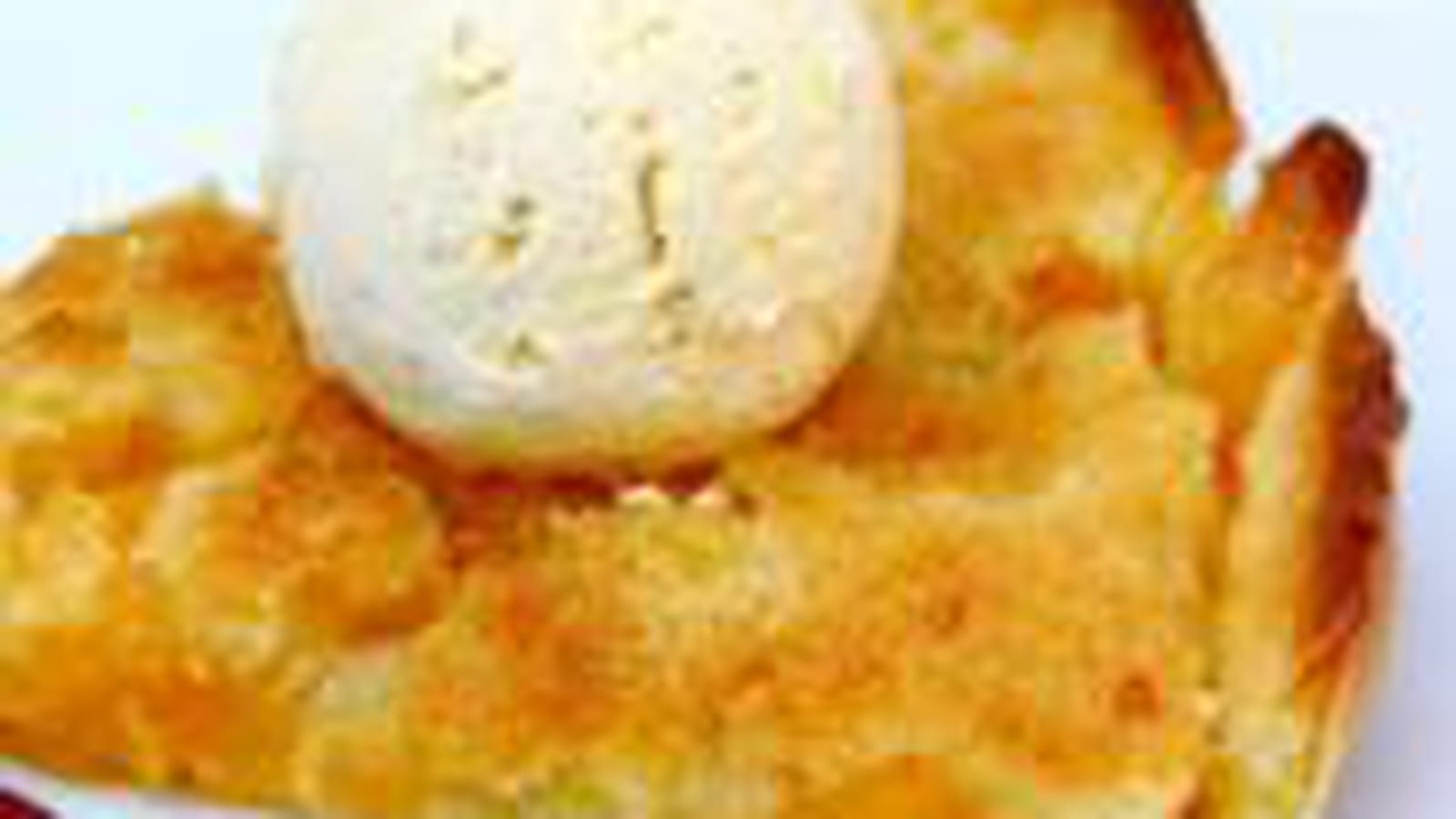 Tarte crumble aux pêches