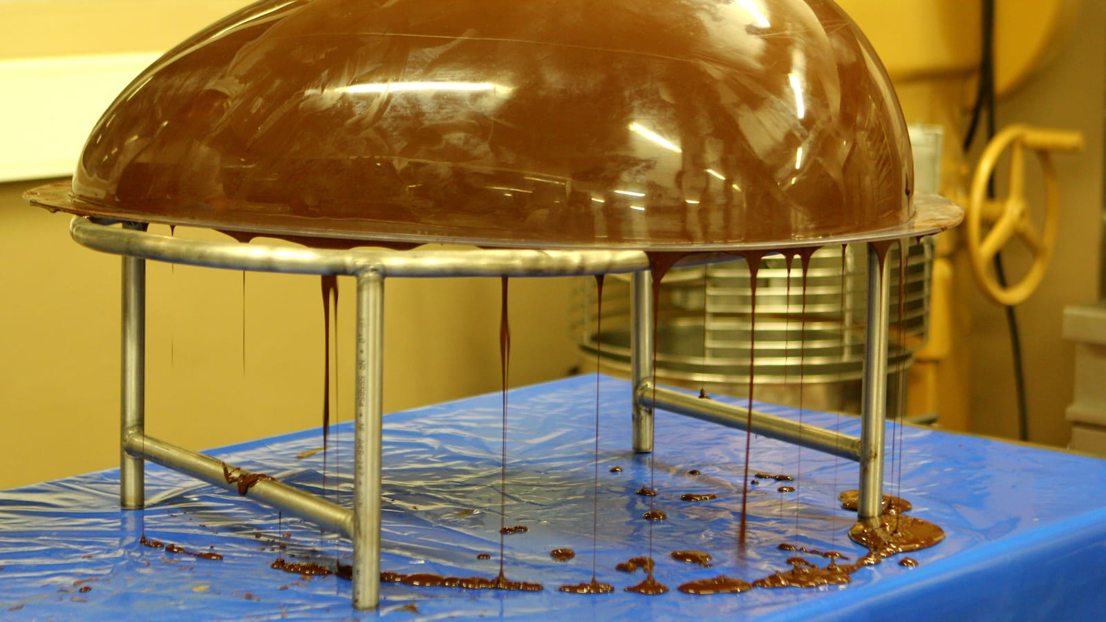 Le séchage des coques en chocolat
