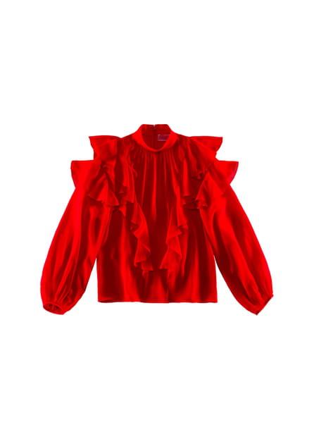 Blouse rouge collection Giambattista Valli x H&M hiver