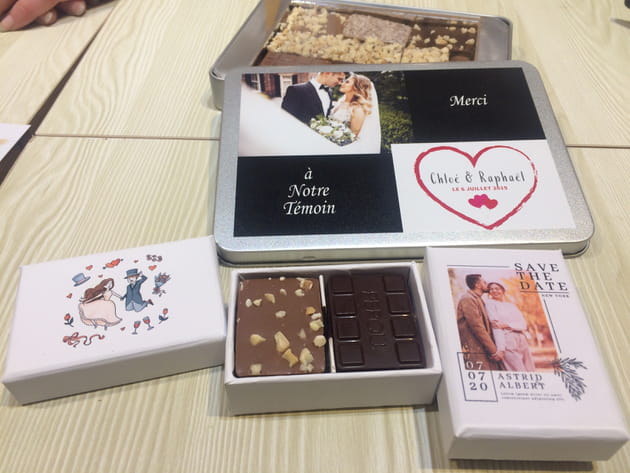 Des cadeaux d'invités chocolatés
