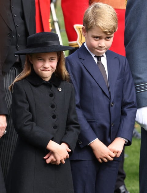 Princesse Charlotte et George - Fun&eacute;railles d'Elizabeth II