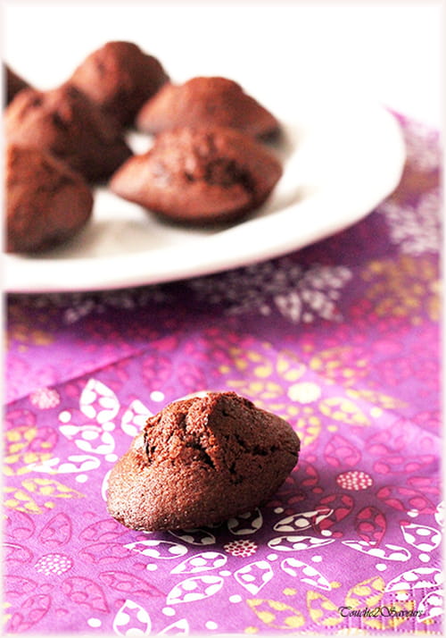 Mini madeleines au chocolat et miel