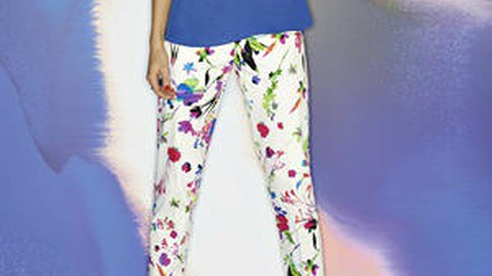 Top bleu et pantalon 7/8ème de Morgan