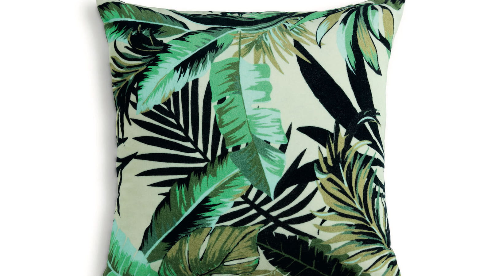 Coussin à imprimé jungle