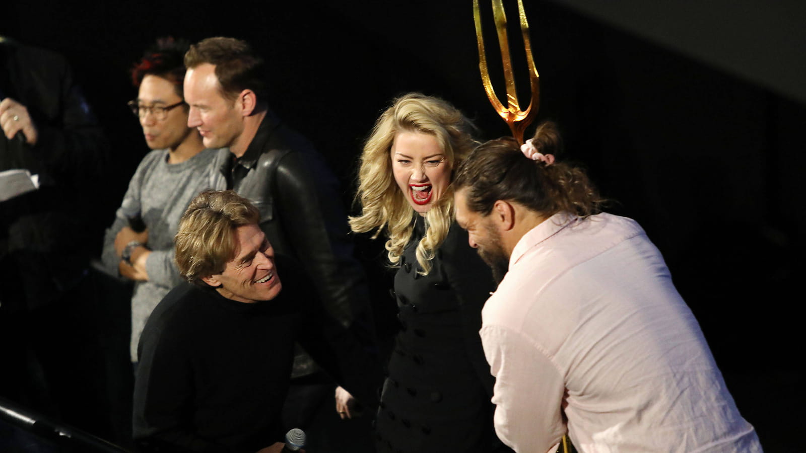 Willem Dafoe, Amber Heard et Jason Momoa